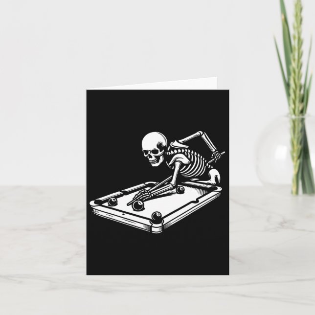 Carte Billard squelette billard snooker de la piscine d' (Devant)