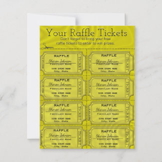 Carte Billets Faux Gold Foil