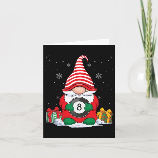 Carte Billiard Ball Gnomes de Noël mignon Billiard Ball (Devant)