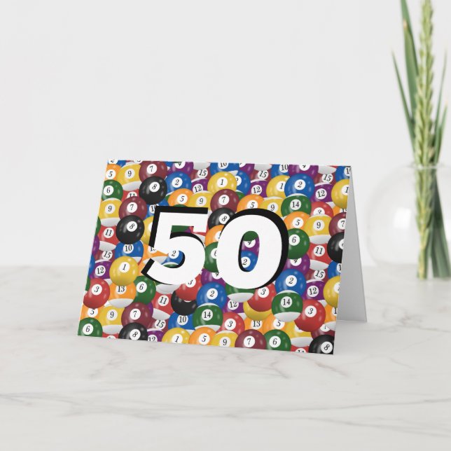 Carte Billiard Balls 50e anniversaire (Devant)