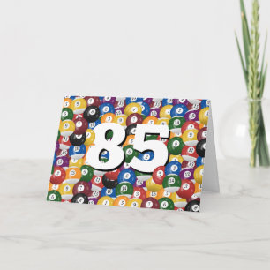 Carte Billiard Balls Pour 85e Anniversaire