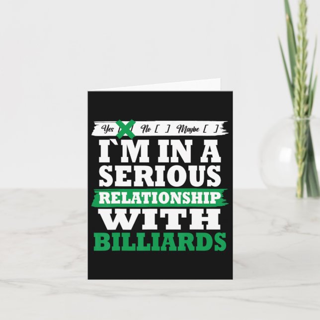 Carte Billiards Ma relation sérieuse Drôle (Devant)