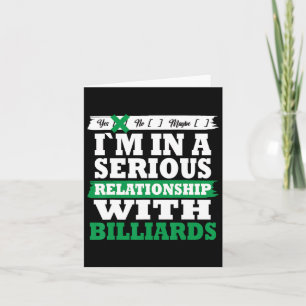 Carte Billiards Ma relation sérieuse Drôle