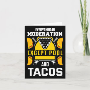 Carte Billiards Shirt Joke Taco Lover Billiards Pool Pla