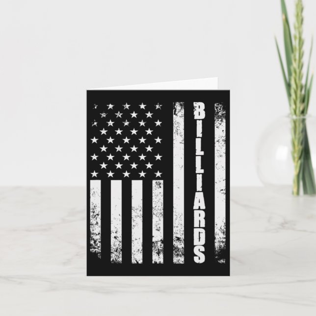 Carte Billiards Snooker American Flag Jeux américains Sp (Devant)