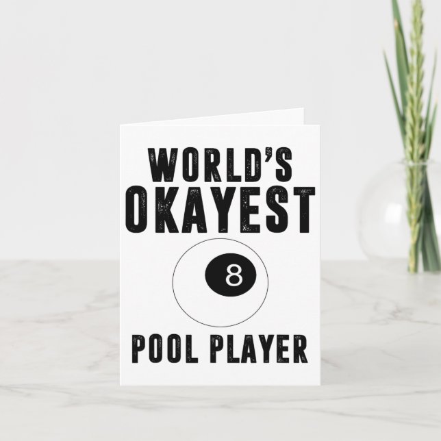 Carte Billiards Worlds Okayest Pool Player 8 Ll (Devant)