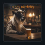 Carte Billy the Kid : Une chèvre entre dans un bar,<br><div class="desc">Dans une touche de réalité décalée, une chèvre Billy habillée se tient en toute confiance au comptoir d'un bar rustique. Sa fourrure grossière et ses cornes en spirale lui confèrent un charme fou en se penchant vers un verre de bière, Les lumières tamisées et chaudes du bar projettent une lueur...</div>