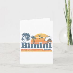 Carte Bimini Bahamas Beach Vacances d'été Soleil Vintage