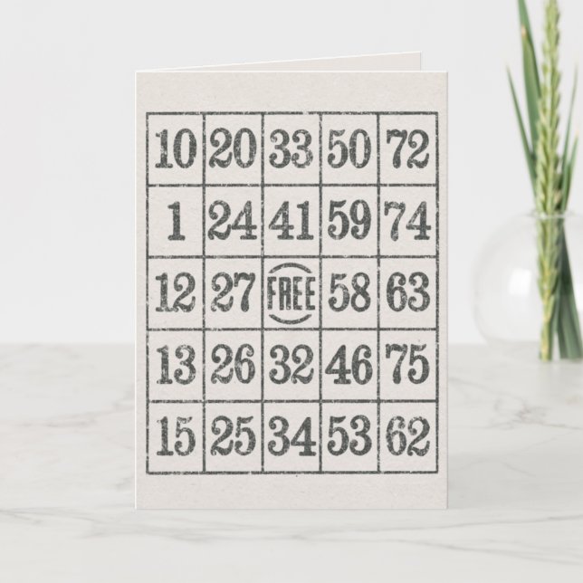 Carte Bingo Anniversaire (Devant)