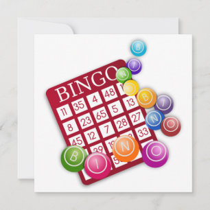 Carte BINGO avec boules BINGO