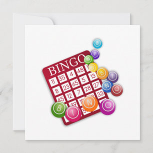 Carte BINGO avec boules BINGO
