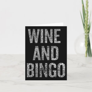Carte Bingo vin Citation drôle Humour sarcastique