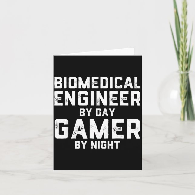 Carte Biomedical Engineer By Day Gamer By Night Bio Med  (Devant)