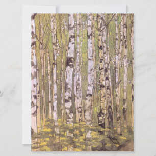 Carte Birch Trees in a Woodland Forest (Roerich)