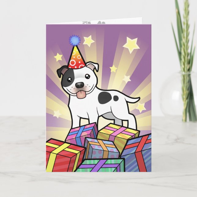 Carte Birday Staffordshire Bull Terrier (Devant)
