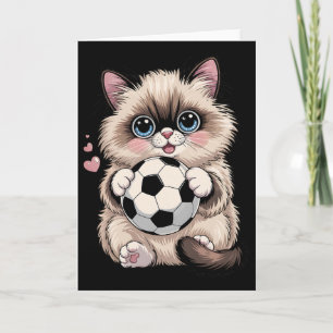 Carte Birman drôle de footballeur juste une fille qui ai