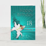 Carte Birthday<br><div class="desc">A pure white lily on a background of delicate scroll work. Une carte pour une dame.</div>