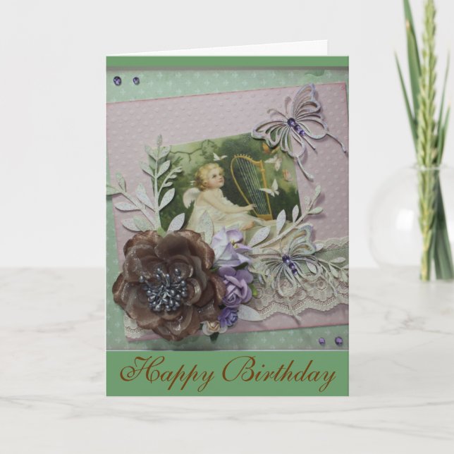 Carte Birthday-1 heureux vintage (Devant)