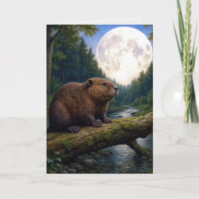 Carte Birthday Beaver Moon (Devant)