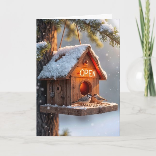 Carte Birthday Birthhouse with Neon Open Sign (Devant)