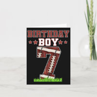 Birthday Boy 7 Football Lover Ball 7 Years Bda