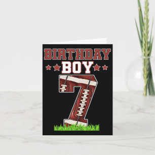 Carte Birthday Boy 7 Football Lover Ball 7 Years Bda
