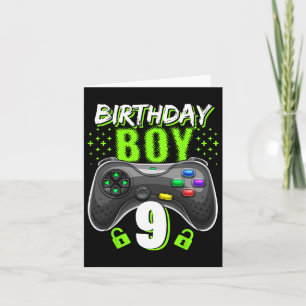 Carte Birthday Boy 9 Video Game Controller Gamer 9th Bir