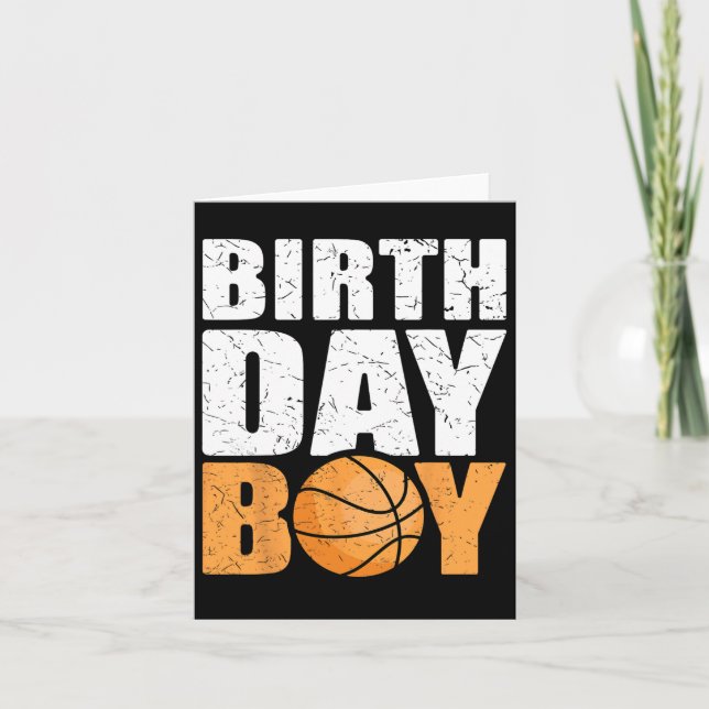 Carte Birthday Boy Bysketbyll Theme Party Future Bysketb (Devant)