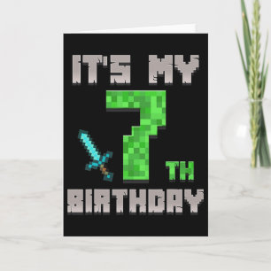 Carte Birthday Boy Shirt C'est mon 7ème anniversaire Gam