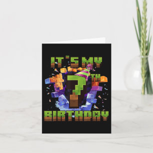 Carte Birthday Boy Shirt It My 7th Birthday Video Game