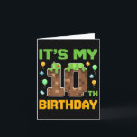 Carte Birthday Boy Son 10e Anniversaire Gamer Pixel Numb<br><div class="desc">Birthday Boy Son My 10th Birthday Gamer Pixel Numéro</div>