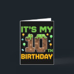 Carte Birthday Boy Son 10e Anniversaire Gamer Pixel Numb<br><div class="desc">Birthday Boy Son My 10th Birthday Gamer Pixel Numéro</div>