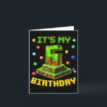 Carte Birthday Boy Son 6ème Anniversaire Pixel Party 6 Y<br><div class="desc">Birthday Boy C'est mon 6e anniversaire Pixel Party 6 ans</div>