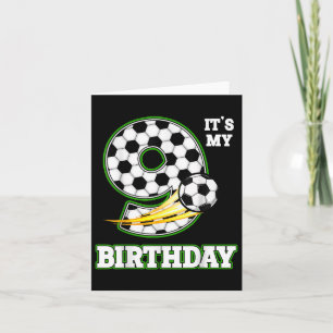 Carte Birthday Boy Tee - shirts 9 Football Son Mon 9e an