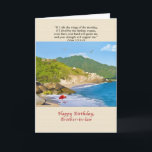 Carte Birthday, Brother-in-law, Beach, Hills, Birds, Oce<br><div class="desc">This beautiful isolated beach is a perfect place to sit and daydream and it makes a colorful birthday greeting card.   Feel free to change the inside verse to suit your needs.</div>