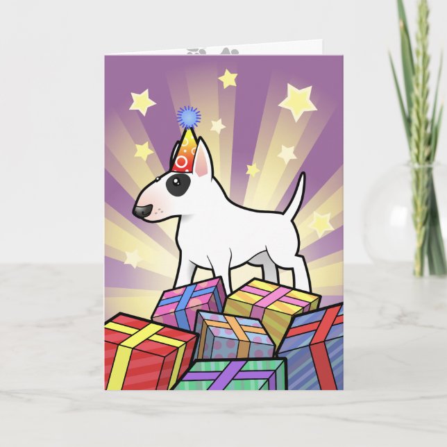 Carte Birthday Bull Terrier (Devant)