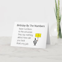 Birthday By The Numbers - un poème d'anniversaire 