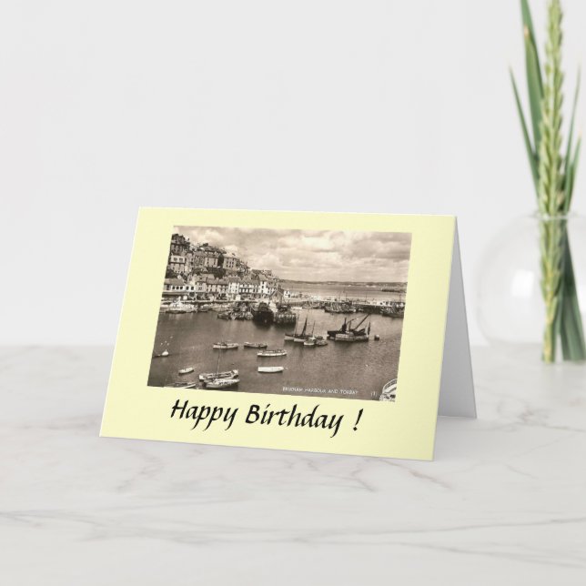 Carte Birthday Card - Brixham, Devon (Devant)
