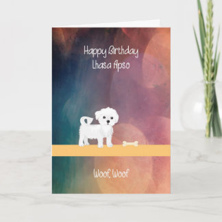 Carte Birthday Card for Lhasa Apso Dog