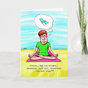 Carte Birthday Card for Yoga Lover - Yoga Chair