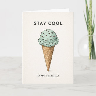 Carte birthday card ice cream