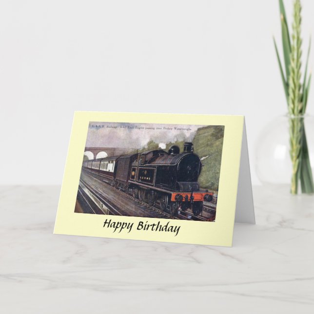 Carte Birthday Card - L & N W R Tank Engine (Devant)