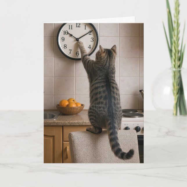 Carte Birthday Cat for Getting Older Humor (Devant)