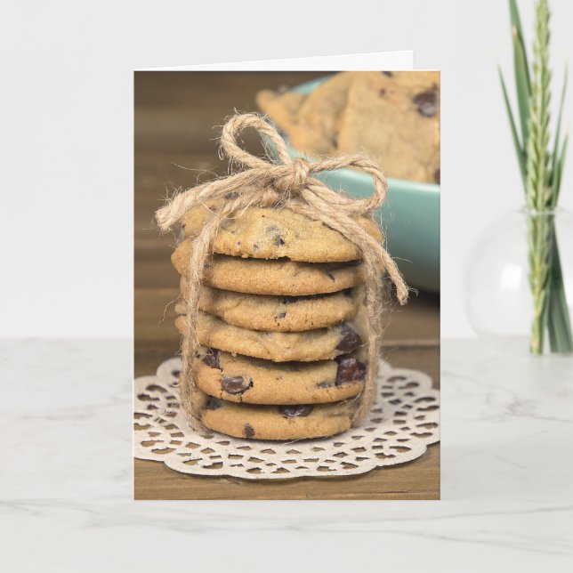 Carte birthday chocolate chip cookies (Devant)
