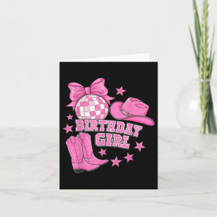 Carte Birthday Cowgirl Western Disco Birthday Girl Party