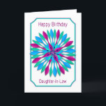 Carte Birthday, Daughter-in-law, Colorful<br><div class="desc">Beautiful and colorful motif design veut make impression avec TV recipient</div>
