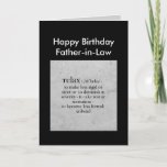 Carte Birthday Father-in Law definition Relax Humor<br><div class="desc">Happy Birthday Father-in Law definition of Relax Humor Greeting</div>