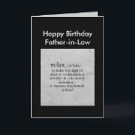 Carte Birthday Father-in Law definition Relax Humor<br><div class="desc">Happy Birthday Father-in Law definition of Relax Humor Greeting</div>