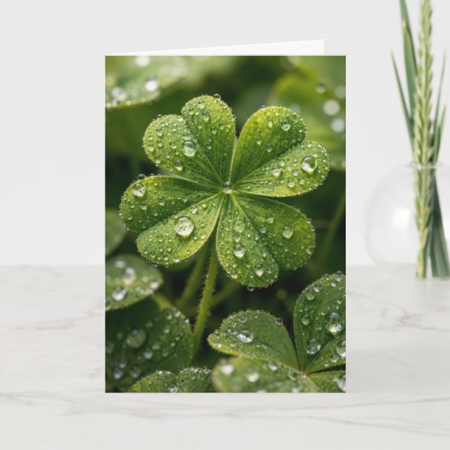 Carte Birthday Four-leaf Clover  (Devant)