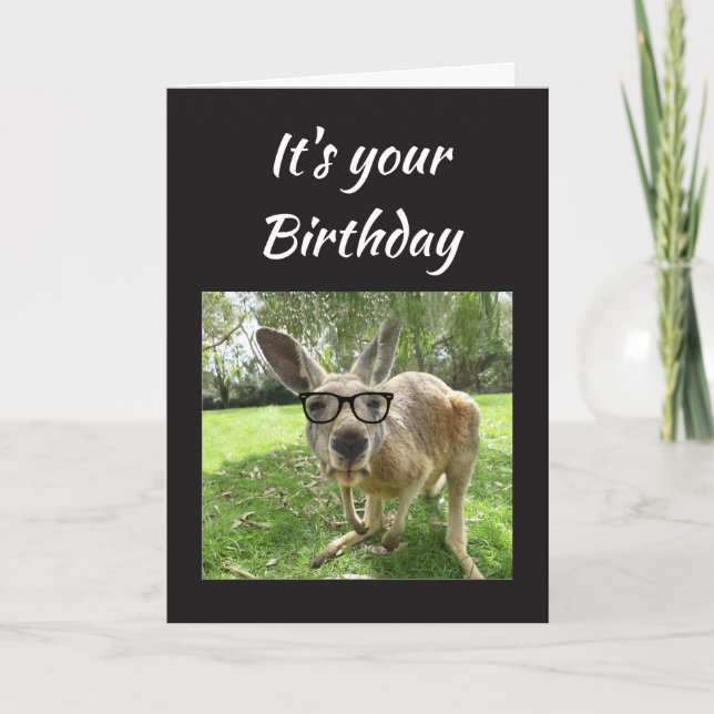 Carte Birthday Fun Kangaroo Australia Animal (Devant)